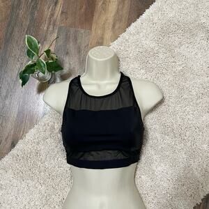 Victoria's Secret Sport Size Medium Black Mesh Racerback Unlined Sports Bra